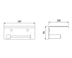 Timo Бумагодержатель с полкой для телефона Saona 14044/03 – фотография-2